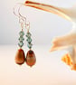 Glass Teardrop Earrings With Swarovski Crystals - Handmade In devon - Image 4