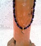 Black and Purple Beaded Halloween Necklaces with Black Cat Charms, Halloween - Image 7
