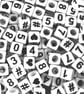 50pcs, 100pcs 6mm cube white single & mixed numbers Acrylic Beads for DIY Jewell