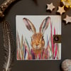 "Hattie hare" Blank Greeting Card