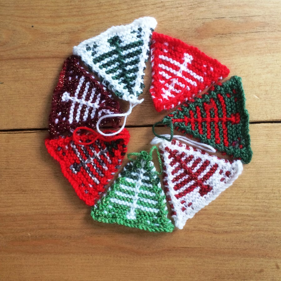 Christmas Tree Decoration knitting pattern Folksy