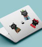 Jerry Cat Sticker, Black Cat Waterproof Sticker, Vinyl Decal, Tattoo Lovers Gift - Image 2