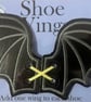 Bat Wings, grey detail Embroidered shoe,boot wings