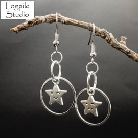 Star and Hoop Earrings