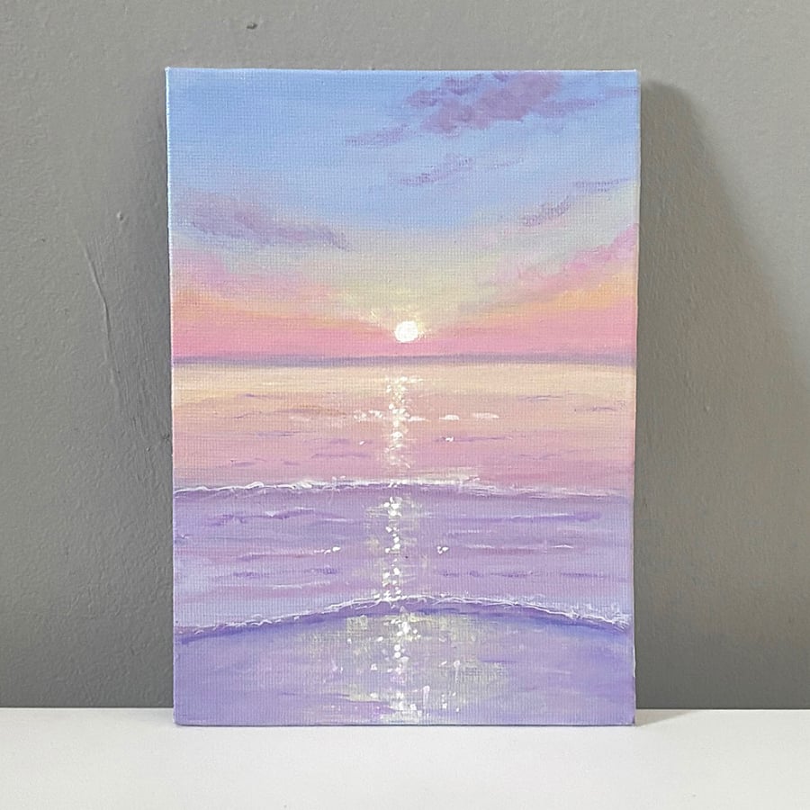 Original Acrylic painting pastel seascape