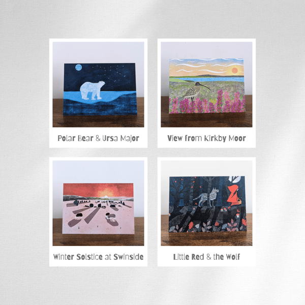 Blank Cards - 4 Greetings Cards A6 Free Postage