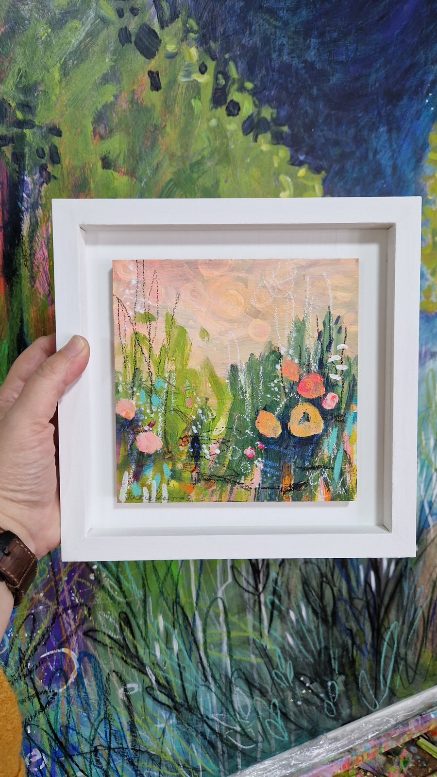 'Coming home'  Original mixed medium painting 