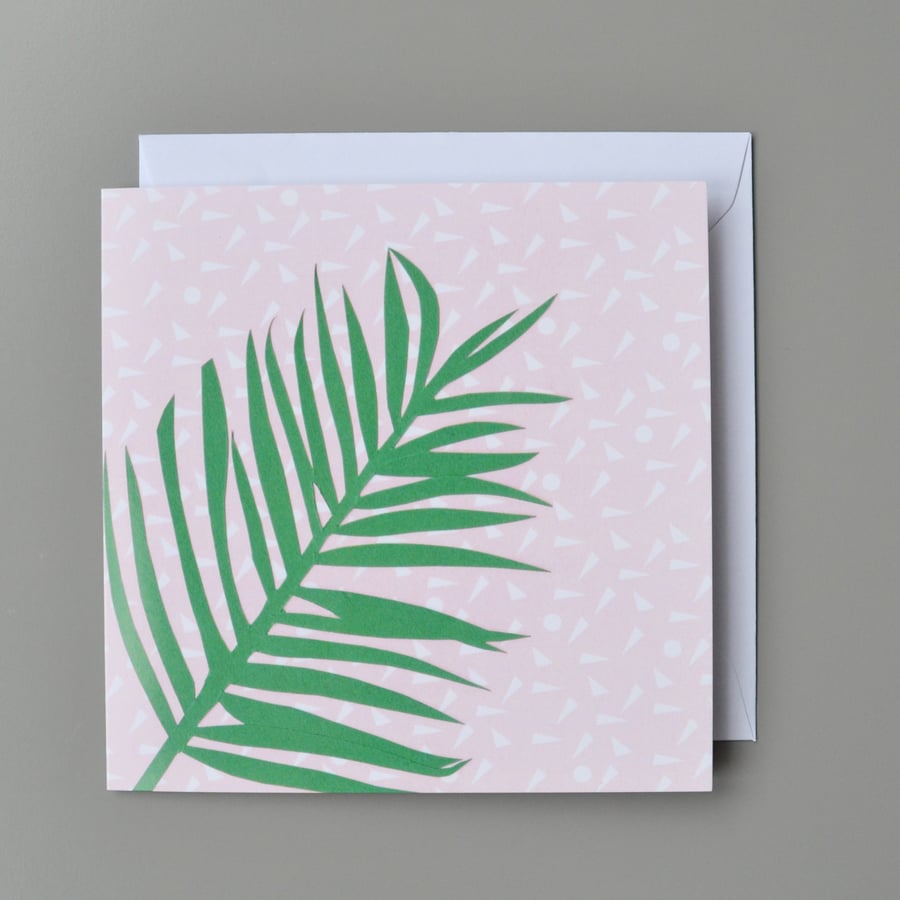 Sago Palm Blank Card - Plant Lovers Blank Card - Palm Leaf Birthday Card