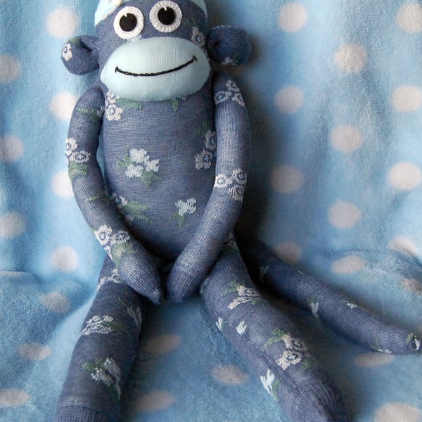 Sock Monkey - Bluebell