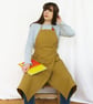 Potters Apron with Split Leg, 3 Pockets, Tough Ochre Cotton Canvas No14:3