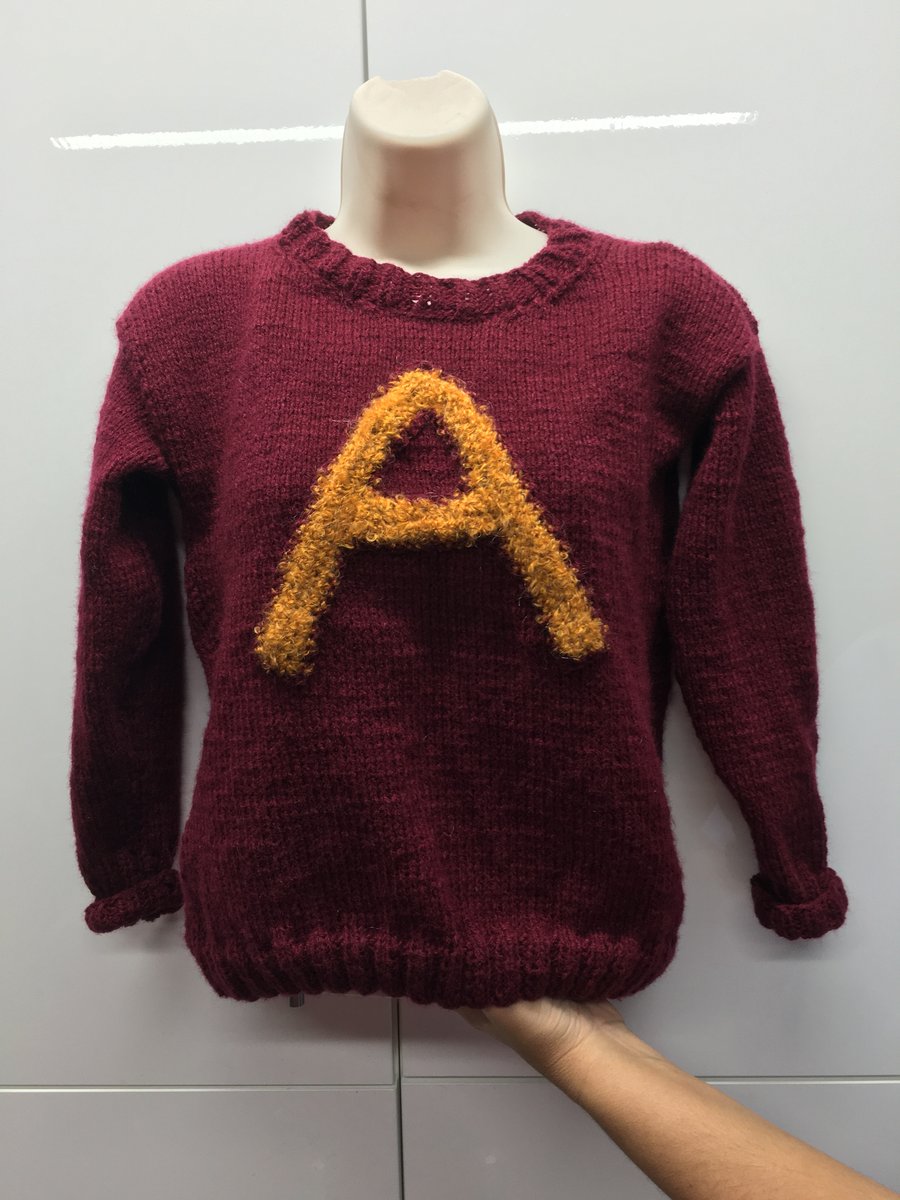 Knittiarmous!  Child's or adults  initial knitted initial Jumper to your design!