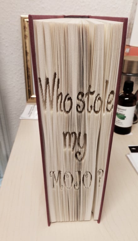 Who stole my MOJO? CUT & FOLD Book Folding Pattern - EMAILED PDF PATTERN