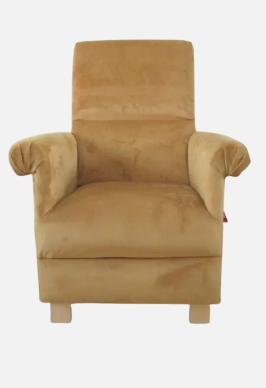 Mustard Velvet Armchair Ochre Adult Chair Accent Statement Gold Nursery Lounge