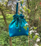 Vintage Silk Drawstring Bag