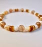 Brown Agate And Shell Bracelet - Handmade In Devon - Image 3