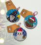 Hand Painted Natural wood Decorations - Little Christmas Hero's Collection - Image 1