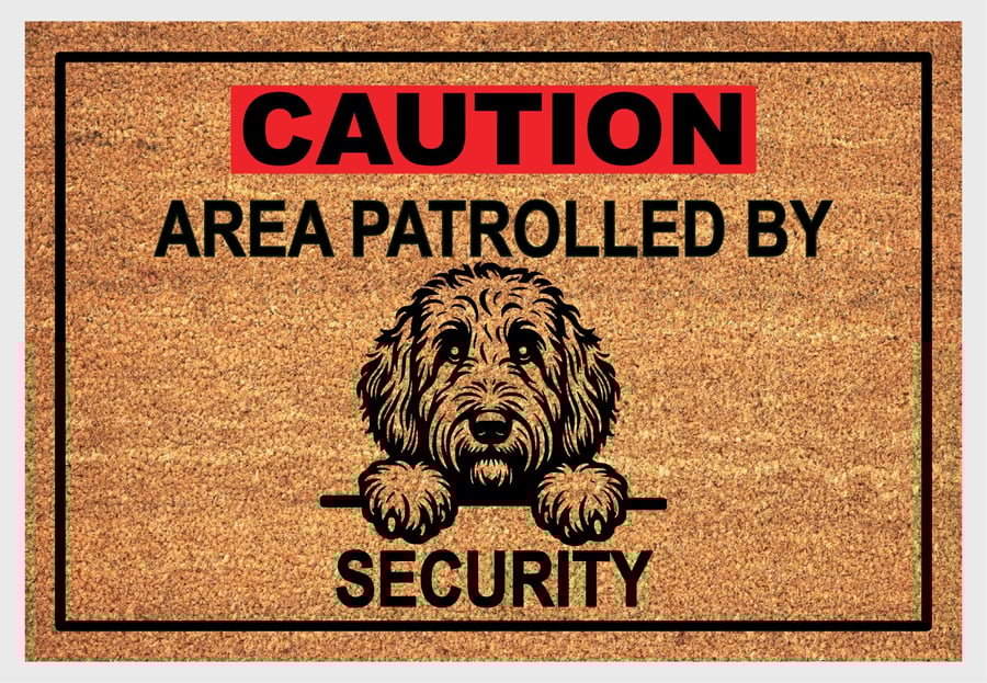 Bernedoodle Security Door Mat No.3 - Bernedoodle Welcome Mat - 3 Sizes