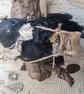 The robber crow handmade soft sculpture hanging textile art - Image 5