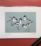 Avocets. Signed print. Digital illustration. Birds. Wildlife. Coast - Image 2