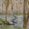 Original watercolour Stepping Stones