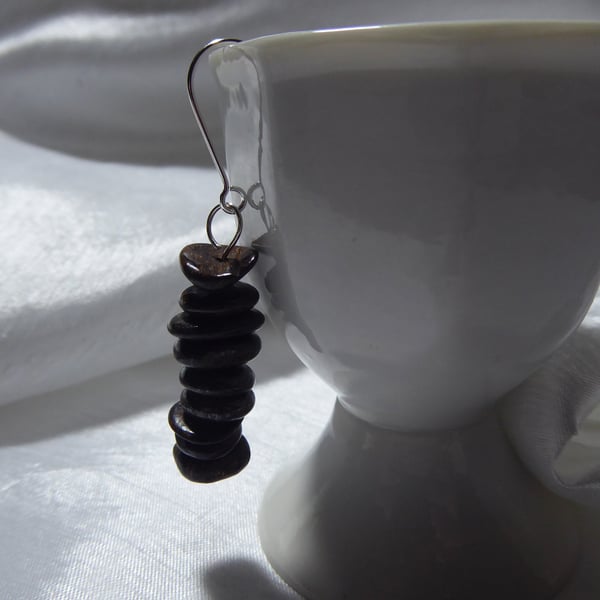 Single Sterling Silver & Bronzite Gemstones Earring