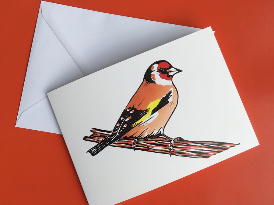 Goldfinch greetings card - blank