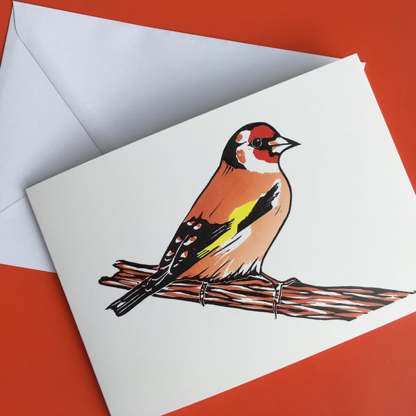 Goldfinch greetings card - blank