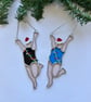 Adorable Christmas Jumping Swimmer 