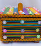 Multi-coloured wooden jewellery box - Image 3