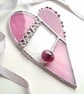 Stained Glass Patchwork Heart - Rose Pink - Image 4