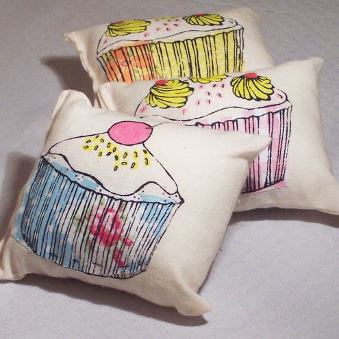 Lavender, sweet orange and cinnamon scented cushions