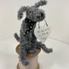 OOAK Miniature Dog on a Vintage Cotton Reel 