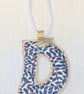 Personalised Liberty Fabric Christmas Initial Decoration – Handmade Door Hanger - Image 8
