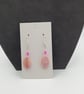 Oval shell earrings and pink shell beads - Image 4