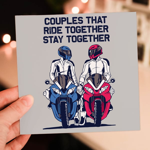 Valentine's Day card: Couples that ride together