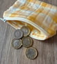 Yellow Gingham Print Quilted Fabric Midi Purse  - Image 6