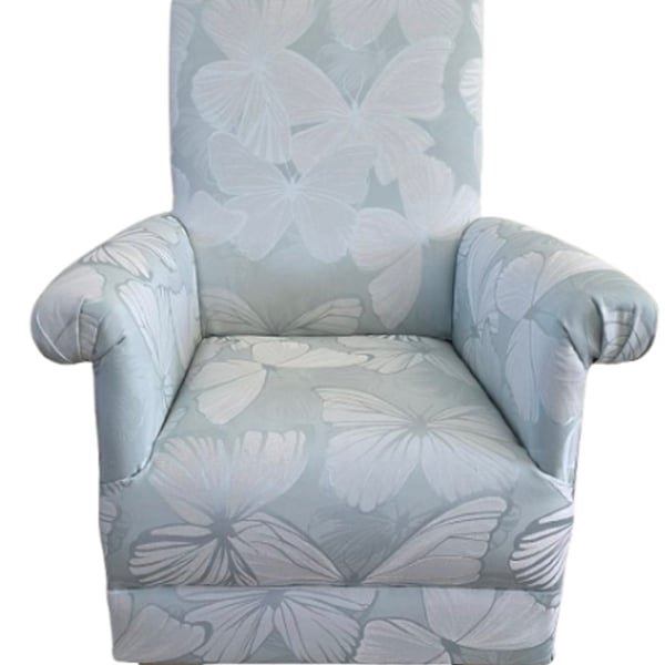Laura Ashley Butterfly Garden Fabric Adult Chair Armchair Duck Egg Blue Nursery 