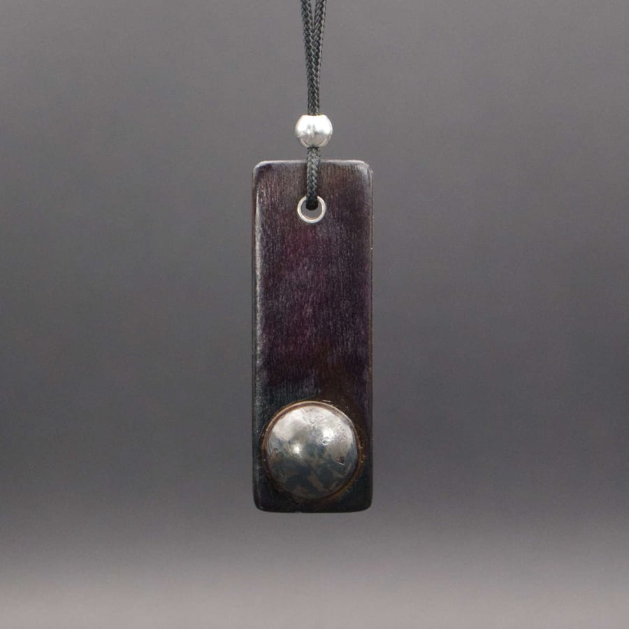 Push Button No. 2 - Sycamore, copper electroplated steel and silver