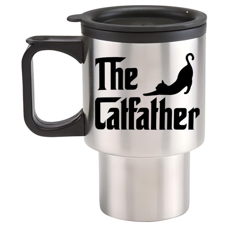 The CAT Father Travel Mug - Funny cat dad themed travel mug