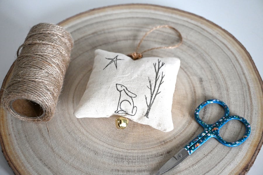 star gazing hare hanging decoration