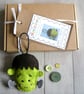 Craft kit, sewing kit, Make a cute Frankenstein decoration - Image 2
