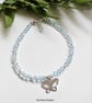 Designer Sky Blue Topaz Butterfly Sterling Silver Bracelet  - Image 9