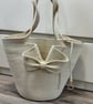 Handmade Bow Tote Bag – Elegant Cotton Rope Bag - Image 2