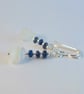 Real Sapphire, Moonstone & Sterling Silver Earrings, September Birthstone Gift - Image 5