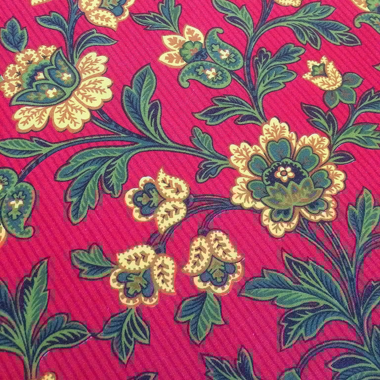 Traditional Red and Yellow Floral French Vintage Fabric Lampshade option 