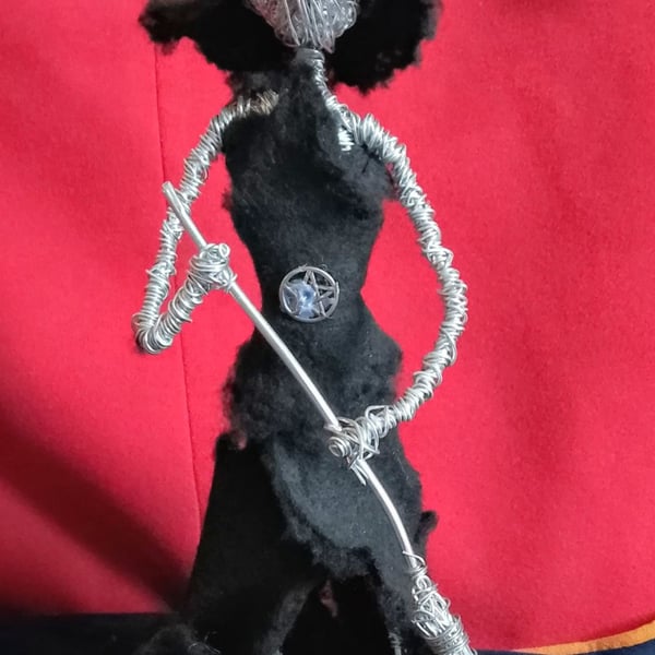 Witch figure  made of wire 