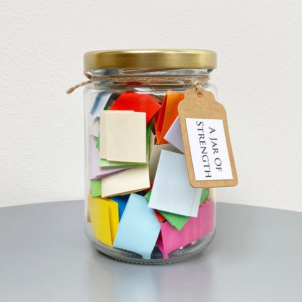 A Jar of Strength, 50 Quotes and Affirmations, Self Care Mental Health Gift 
