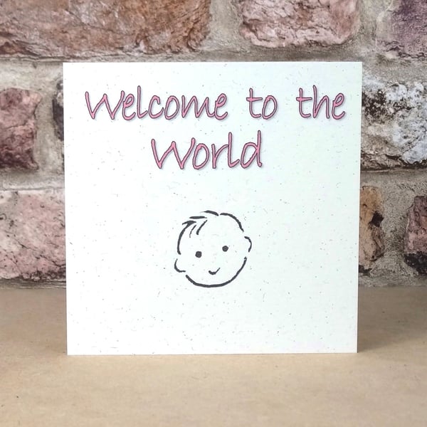 New Baby Girl Card Ecofriendly