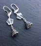 Quartz Star And Christmas Tree Earrings. Optional clip-on, 925 Or Titanium Wires - Image 2