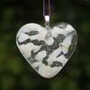 Clear & White Heart on a Card - Ideal for Mother's Day